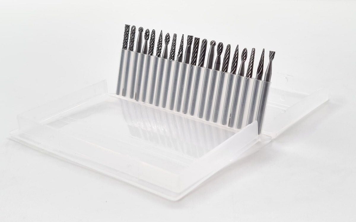 NEXON 20 Parça Elmas - Karbür Kalıpçı Freze Ucu Ahşap - Metal (3 mm Saplı)