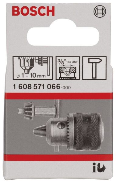 Bosch Aksesuarlar Bosch - 1-10 mm - 3/8''-24 Anahtarlı Mandren
