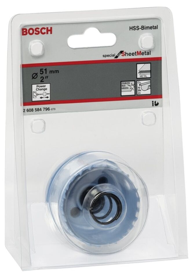 Bosch - Special Serisi Metal Ve Inox Malzemeler için Delik Açma Testeresi (Panç) 51 mm