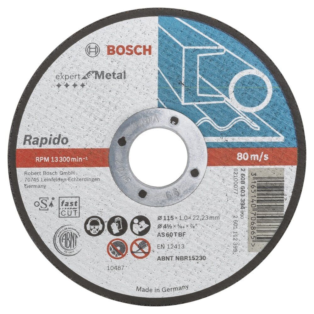 Bosch Aksesuarlar Bosch - 115*1,0 mm Expert Serisi Düz Metal Kesme Diski (Taş) - Rapido