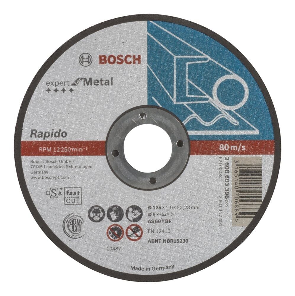 Bosch Aksesuarlar Bosch - 125*1,0 mm Expert Serisi Düz Metal Kesme Diski (Taş) - Rapido