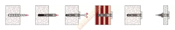 FISCHER UX 12x70 mm Genel Amaçlı Plastik Dübel (20'li Paket)
