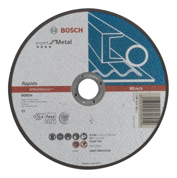 Bosch Aksesuarlar Bosch - 180*1,6 mm Expert Serisi Düz Metal Kesme Diski (Taş) - Rapido