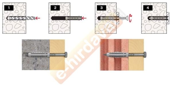 FISCHER SX 6-8-10 Plastik Dübel Seti 132 Parça