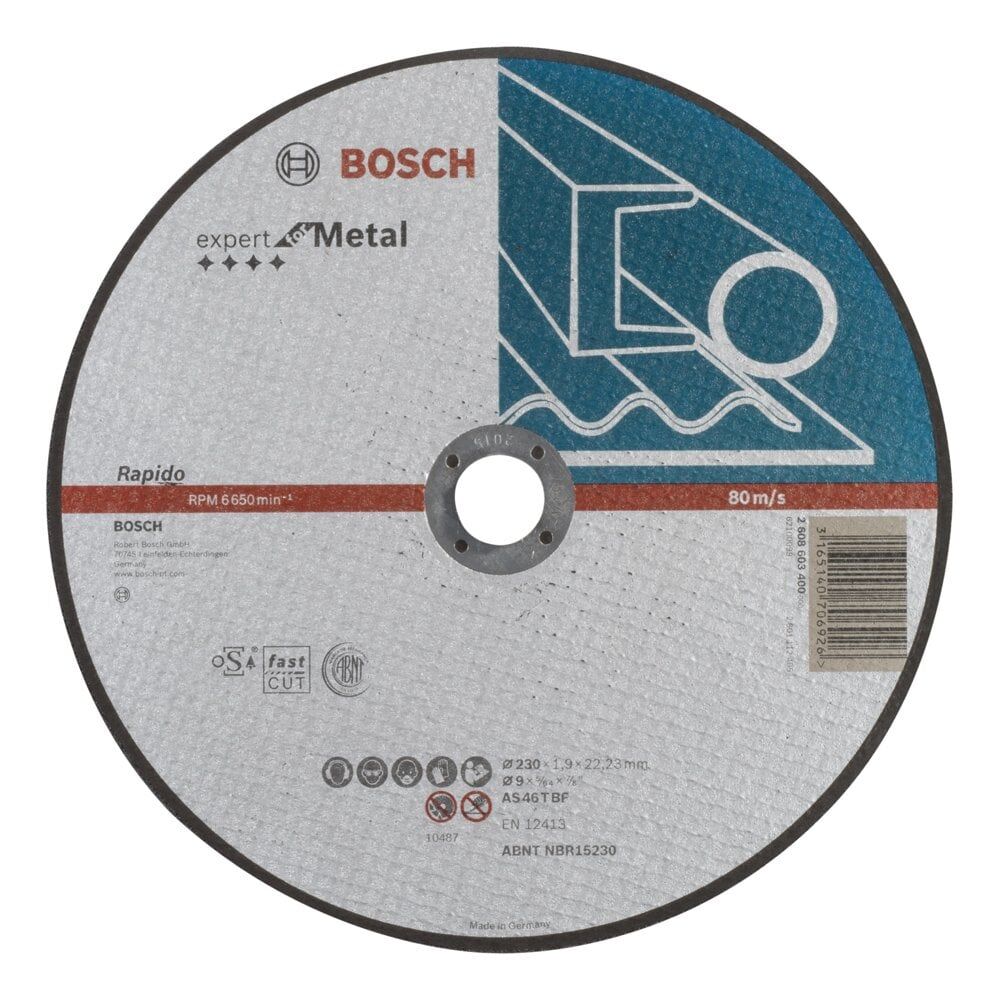 Bosch Aksesuarlar Bosch - 230*1,9 mm Expert Serisi Düz Metal Kesme Diski (Taş) - Rapido