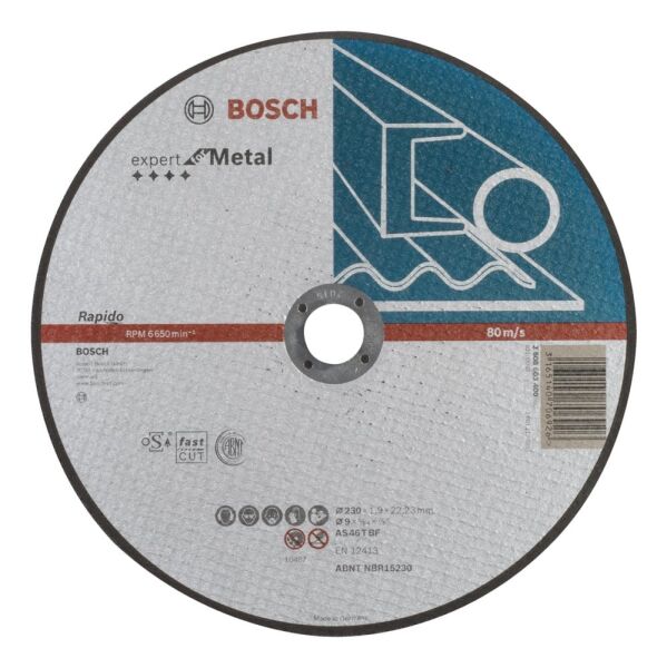 Bosch Aksesuarlar Bosch - 230*1,9 mm Expert Serisi Düz Metal Kesme Diski (Taş) - Rapido