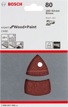Bosch Aksesuarlar Bosch - Expert for Serisi Ahşap Zımpara 102x62/93x93 mm 80 kum