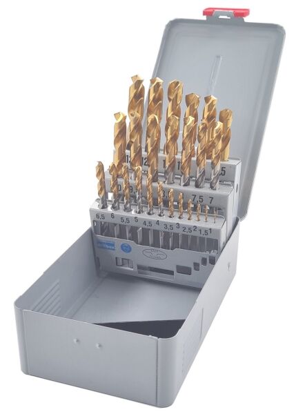 YG-1 Gold-P HSS-Co/Tin 1-13 mm Metal Paslanmaz Matkap Ucu Seti 25 Parça
