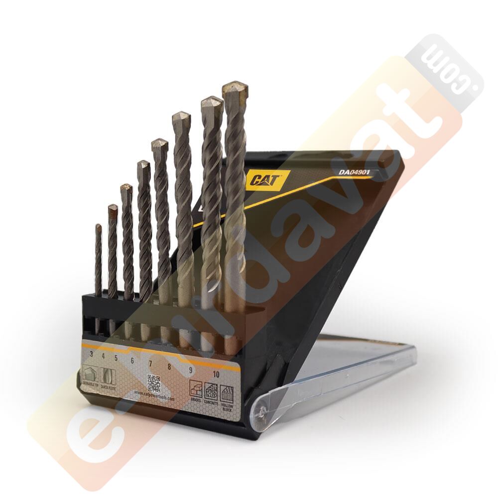 CAT DA04901 8 Parça Tungsten Karbür Beton Matkap Uç Seti