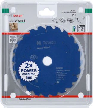 Bosch Aksesuarlar Bosch - Expert for Serisi Ahşap için Akülü Daire Testere Bıçağı 160*20 mm 24 Diş