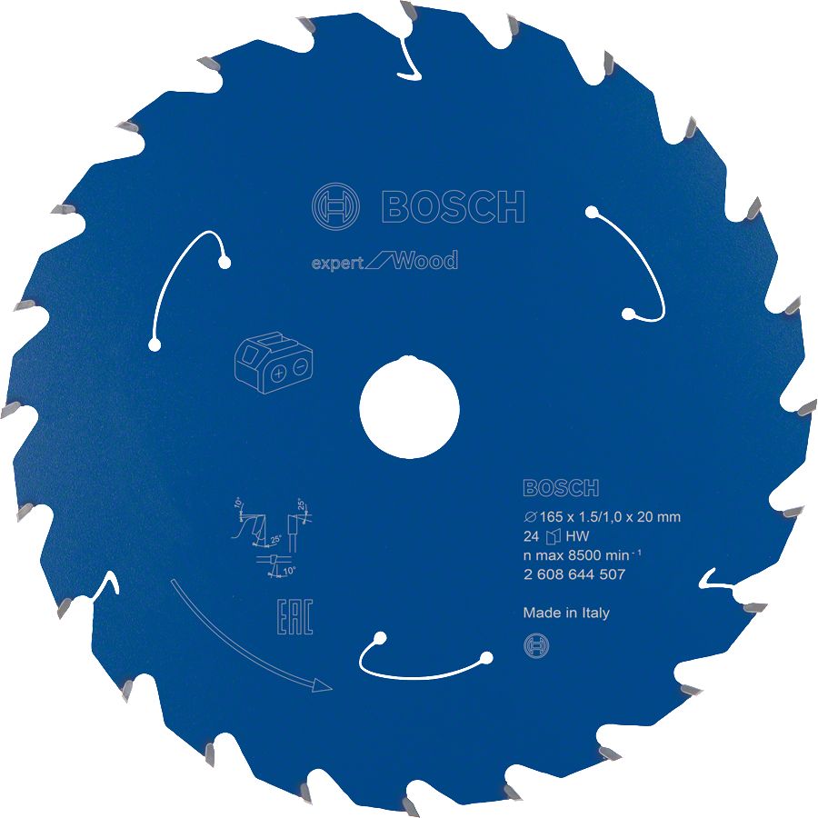 Bosch Aksesuarlar Bosch - Expert for Serisi Ahşap için Akülü Daire Testere Bıçağı 165*20 mm 24 Diş