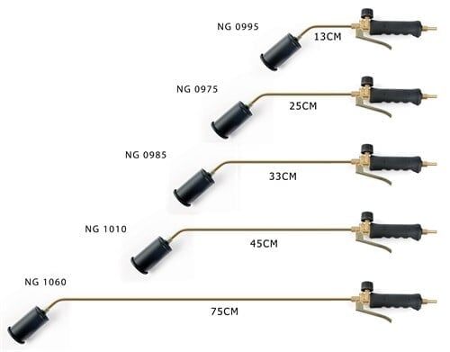 NURGAZ NURGAZ Propan Tav Ve Kaynak Takımı 57 mm Metal Başlıklı Tetikli 75 cm Boyun (NG 1060)