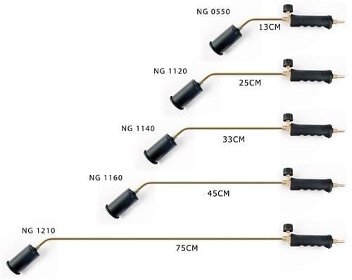 NURGAZ Propan Tav Ve Kaynak Takımı 57 mm Metal Başlıklı 33 cm Boyun (NG 1140)