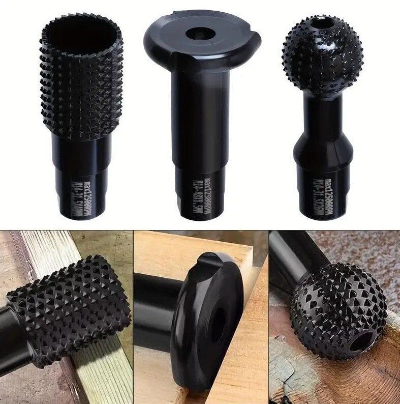 NEXON 6229 Ahşap İşleme Törpü Seti 3 Parça (Avuç Taşlama Makinası İçin)