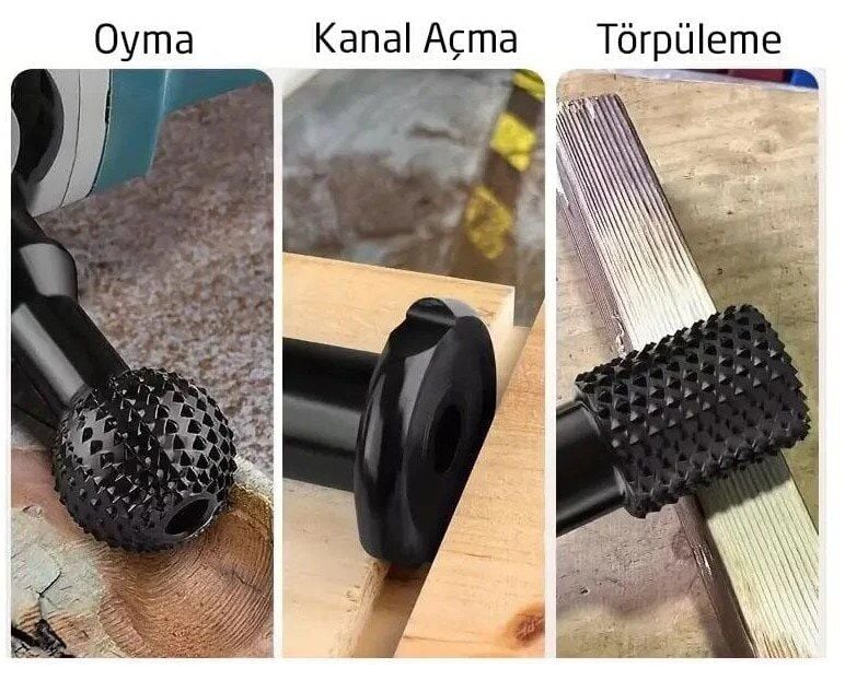 NEXON 6229 Ahşap İşleme Törpü Seti 3 Parça (Avuç Taşlama Makinası İçin)