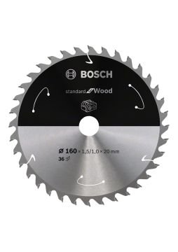 Bosch Aksesuarlar Bosch - Standard for Serisi Ahşap için Akülü Daire Testere Bıçağı 160*20 mm 36 Diş