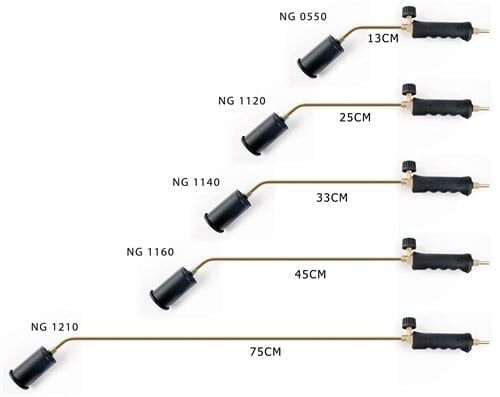 NURGAZ Propan Tav Ve Kaynak Takımı 57 mm Metal Başlıklı 75 cm Boyun (NG 1210)