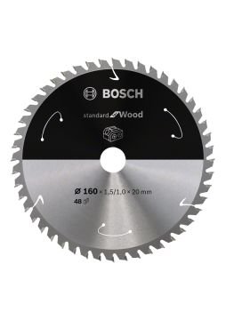 Bosch Aksesuarlar Bosch - Standard for Serisi Ahşap için Akülü Daire Testere Bıçağı 160*20 mm 48 Diş