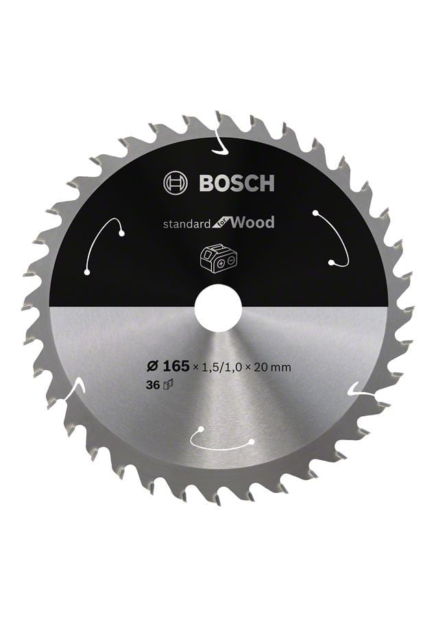 Bosch Aksesuarlar Bosch - Standard for Serisi Ahşap için Akülü Daire Testere Bıçağı 165*20 mm 36 Diş