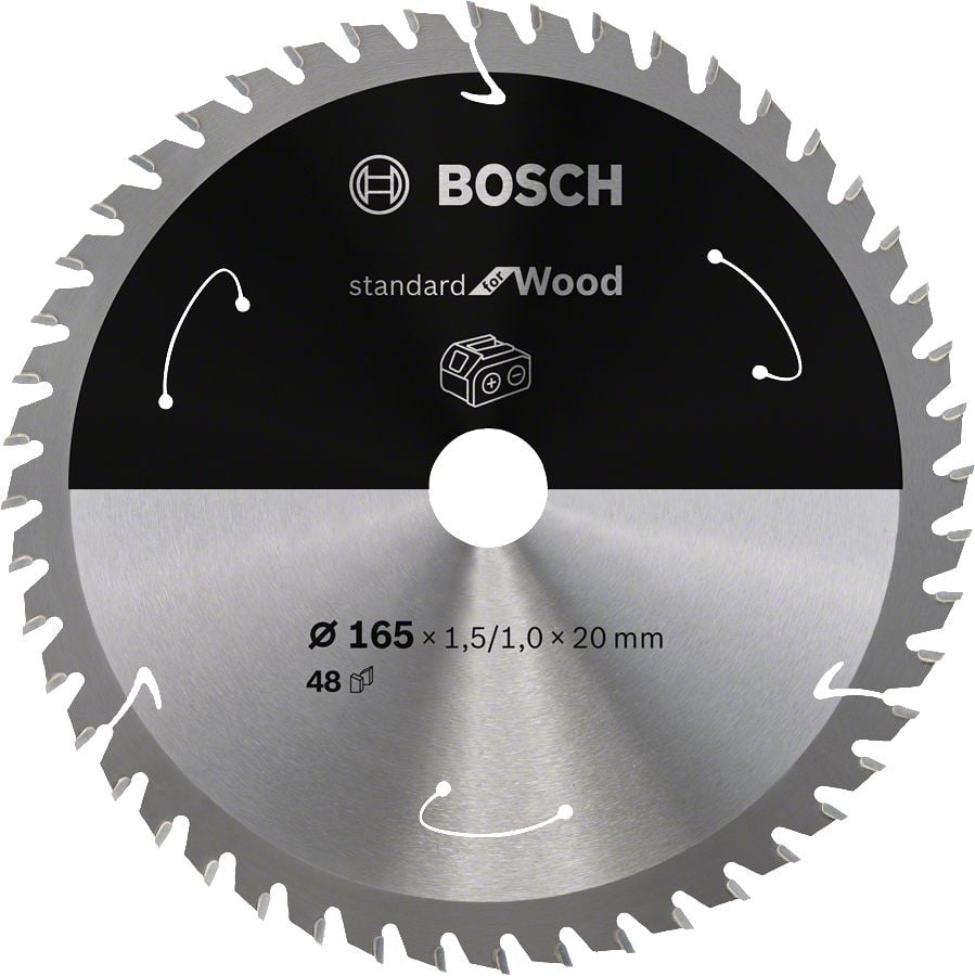 Bosch Aksesuarlar Bosch - Standard for Serisi Ahşap için Akülü Daire Testere Bıçağı 165*20 mm 48 Diş