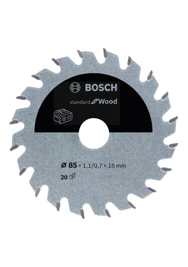 Bosch Aksesuarlar Bosch - Standard for Serisi Ahşap için Akülü Daire Testere Bıçağı 85*15 mm 20 Diş