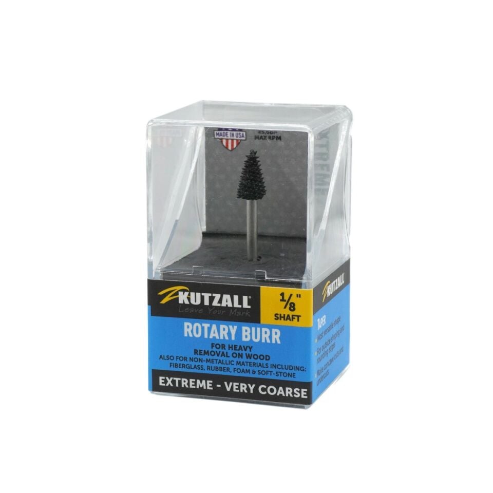 KUTZALL TX-14-EC Kalın Diş Konik Çam Tipi Törpü (3.1 mm Sap)