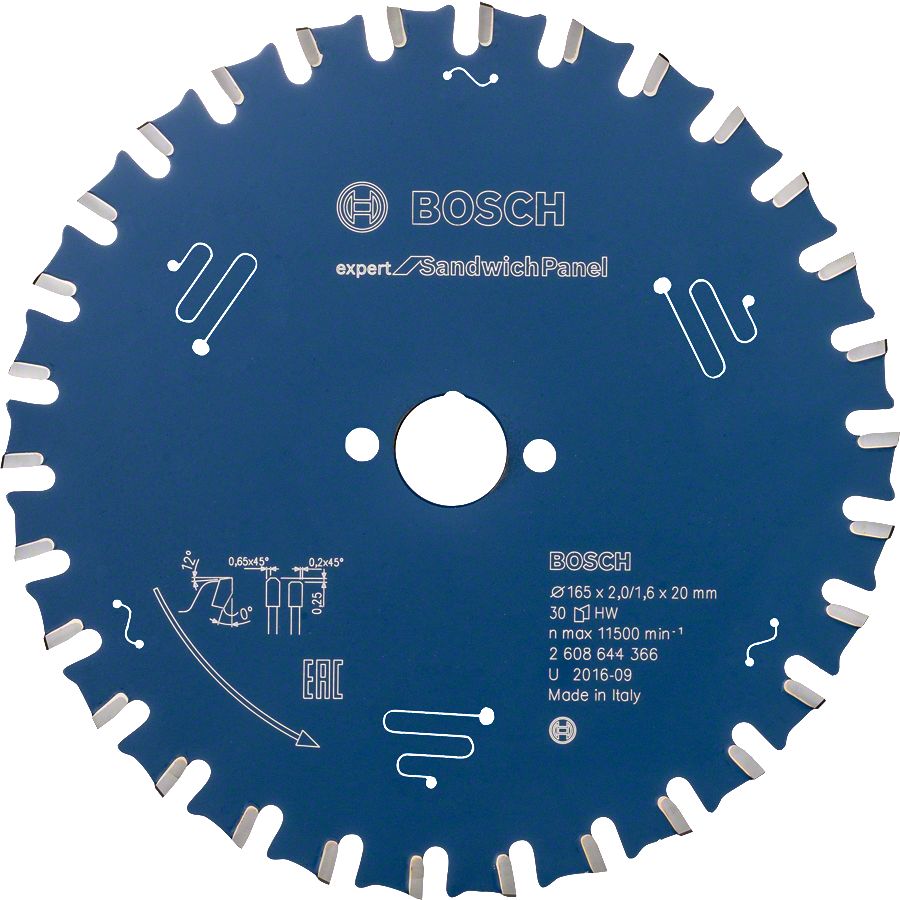 Bosch Aksesuarlar Bosch - Expert Serisi Sandviç Panel için Daire Testere Bıçağı 165*20 mm 30 Diş