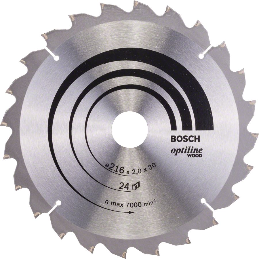 Bosch Aksesuarlar Bosch - Optiline Serisi Ahşap için Daire Testere Bıçağı B 216x30 mm-24 Diş