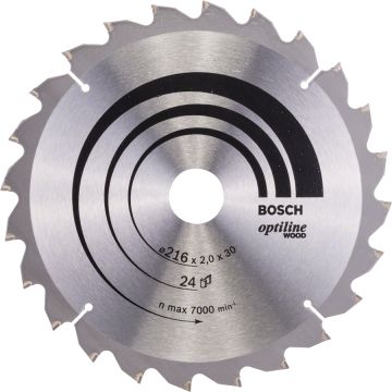 Bosch Aksesuarlar Bosch - Optiline Serisi Ahşap için Daire Testere Bıçağı B 216x30 mm-24 Diş