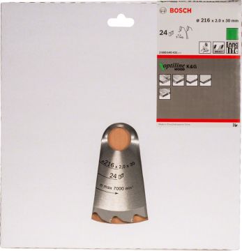 Bosch Aksesuarlar Bosch - Optiline Serisi Ahşap için Daire Testere Bıçağı B 216x30 mm-24 Diş