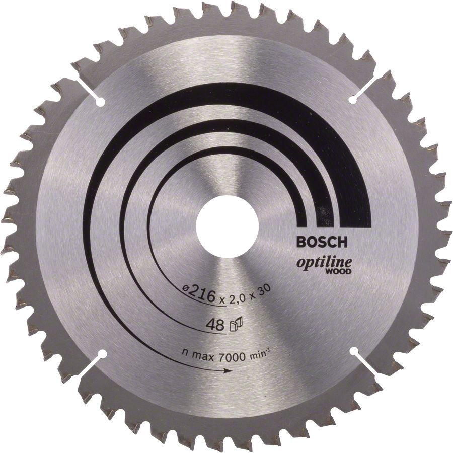 Bosch Aksesuarlar Bosch - Optiline Serisi Ahşap için Daire Testere Bıçağı B 216x30 mm-48 Diş