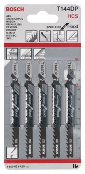 Bosch Aksesuarlar Bosch - Hassas Kesim Serisi Ahşap İçin T 144 DP Dekupaj Testeresi Bıçağı - 5'Li Paket