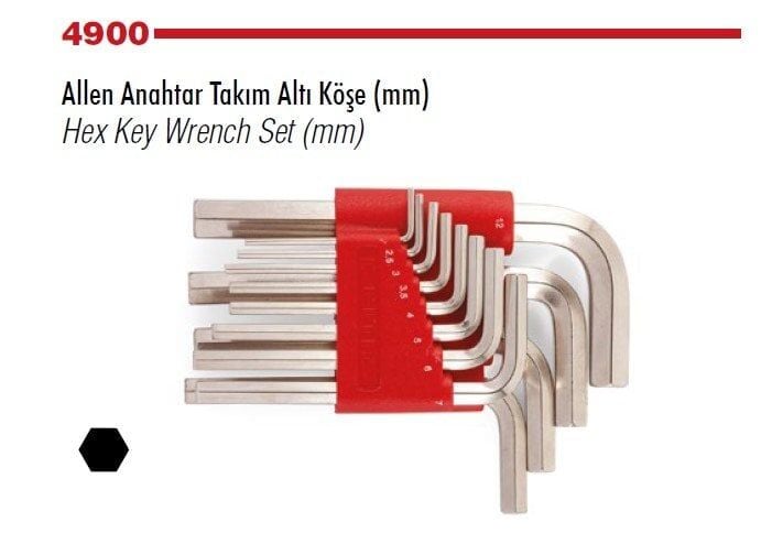 İZELTAŞ Alyan Anahtar Takımı 12 Parça (4900003112)