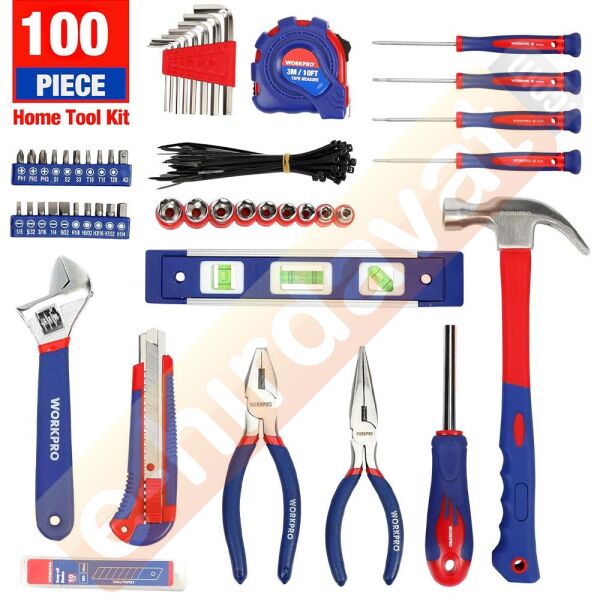WORKPRO WP209066 100 Parça Profesyonel Tamir/Bakım Alet Seti