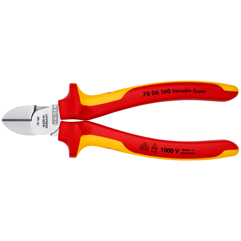 KNIPEX VDE 1000 Volt Elektrikçi Yan Keski 160 mm (7006160)