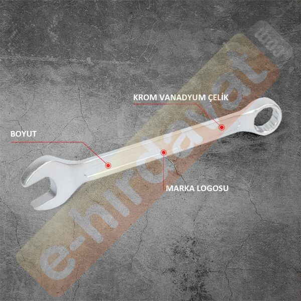 WORKPRO WP202575 8-19mm 8 Parça CR-V Profesyonel Kombine Anahtar Takımı + Bez Taşıma Kılıfı
