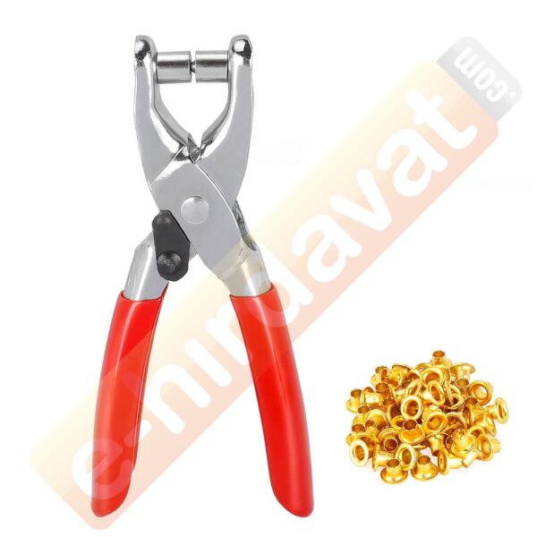 WORKPRO WP231079 140mm CR-V Profesyonel Kuşgözü Pense + 100 Adet 4,5mm Kuşgözü Perçin