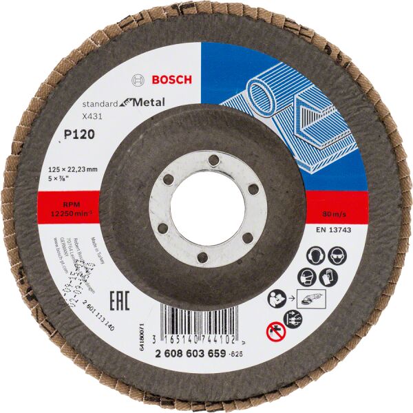 Bosch Aksesuarlar Bosch - 125 mm 120 Kum Standard Seri AlOX Flap Disk