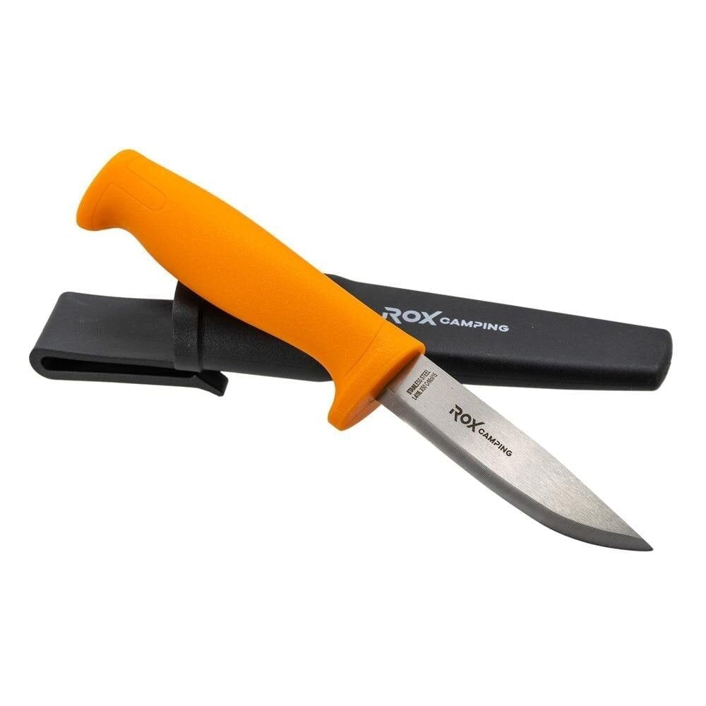 ROX CAMPING 0320 Busch Craft Eco Paslanmaz Çelik Kamp Bıçağı (Turuncu)