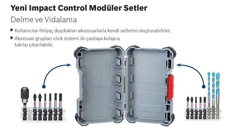 Bosch - Impact Control Serisi 5'li Lokma ve Uç Seti 8/10/13 mm PH2/PZ2 *50mm