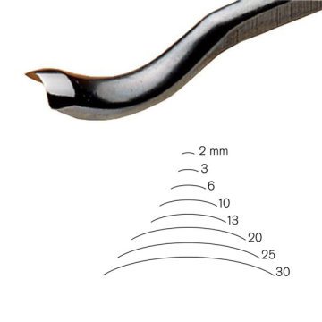 Pfeil Ters Kıvrık Oluklu Iskarpela No: 25 - 3mm