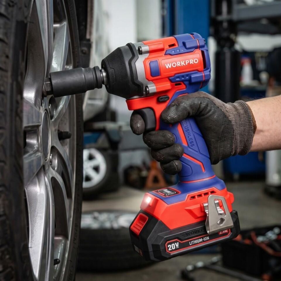 WORKPRO WP390225 20Volt 1/2’’ 360Nm Kömürsüz Profesyonel Şarjlı Somun Sıkma (Akü Dahil Değildir)