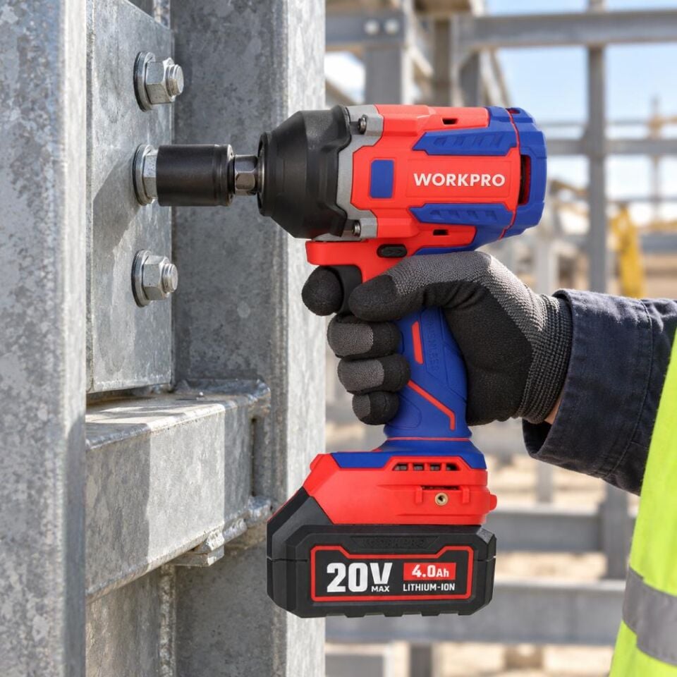 WORKPRO WP390207 20Volt 1/2’’ 550Nm Kömürsüz Profesyonel Şarjlı Somun Sıkma (Akü Dahil Değildir)