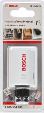 Bosch Aksesuarlar Bosch - Yeni Progressor Serisi Ahşap ve Metal için Delik Açma Testeresi (Panç) 35 mm