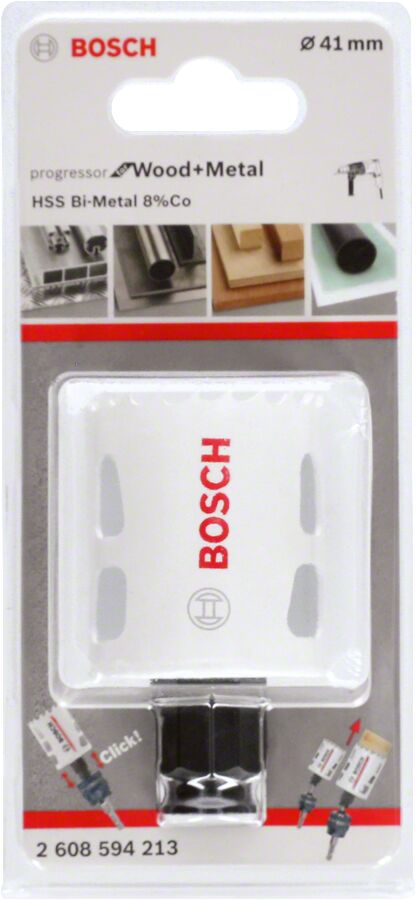 Bosch Aksesuarlar Bosch - Yeni Progressor Serisi Ahşap ve Metal için Delik Açma Testeresi (Panç) 41 mm