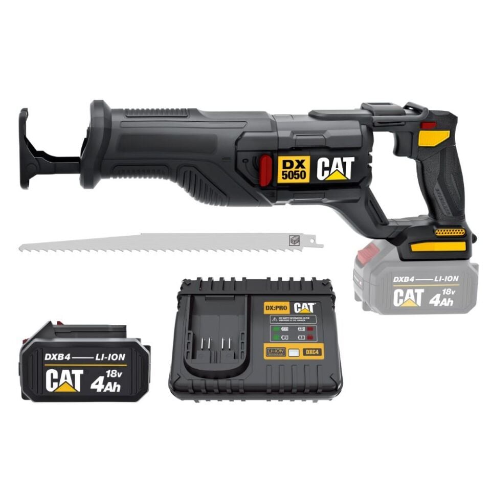 CAT DX5050 18Volt/4.0Ah Li-ion Tek Akülü Kömürsüz Profesyonel Tilki Kuyruğu Testere