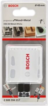 Bosch Aksesuarlar Bosch - Yeni Progressor Serisi Ahşap ve Metal için Delik Açma Testeresi (Panç) 48 mm