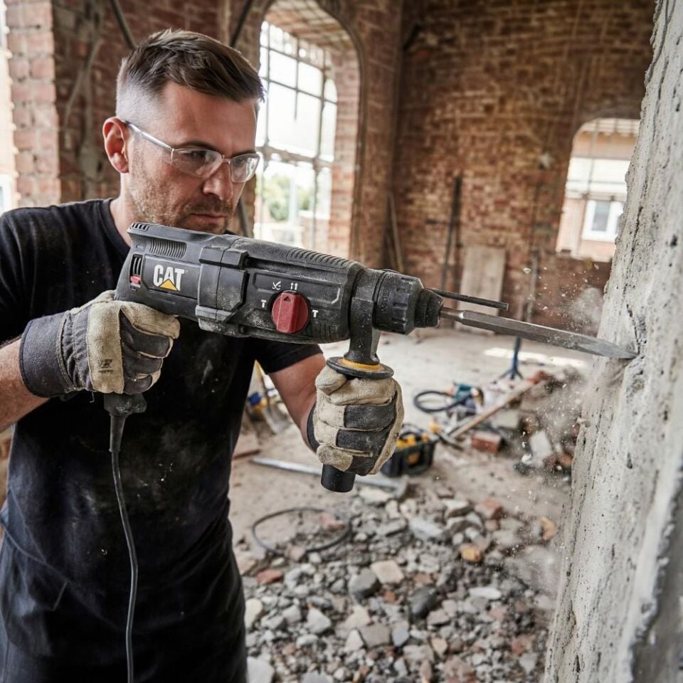 CAT DX2140.1 800Watt 3.0J 26MM SDS-Plus Profesyonel Kırıcı/Delici + 1 Ad Delici 3 Ad Kırıcı Uç