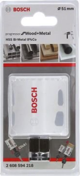 Bosch Aksesuarlar Bosch - Yeni Progressor Serisi Ahşap ve Metal için Delik Açma Testeresi (Panç) 51 mm