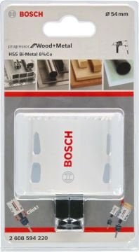 Bosch Aksesuarlar Bosch - Yeni Progressor Serisi Ahşap ve Metal için Delik Açma Testeresi (Panç) 54 mm